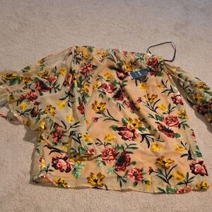NWT Forever 21 Off The Shoulder Floral Sheer dress